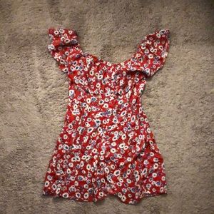 Forever 21 Red Flower Dress